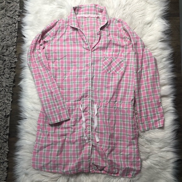 Victoria's Secret Other - Victoria’s Secret Plaid Tie Nightgown size medium